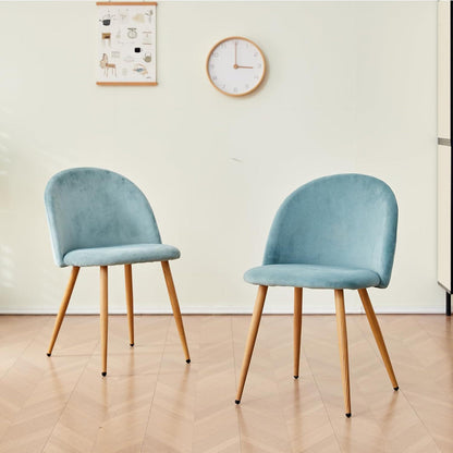 Samt Esszimmerstühle Set – Grün (6 Stühle)