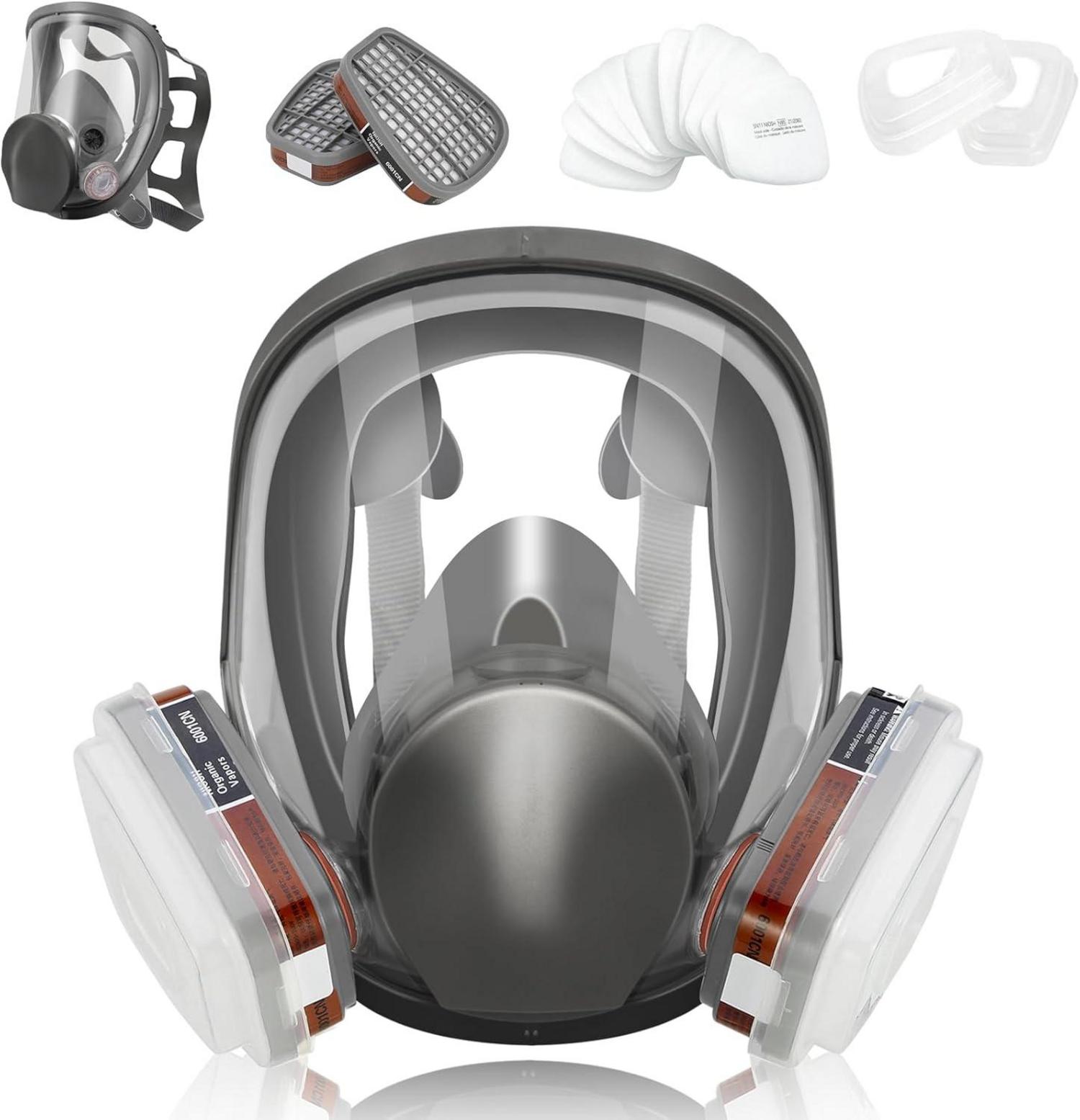 Vollgesichtsmaske mit Atemschutz und Augenschutz, doppelte