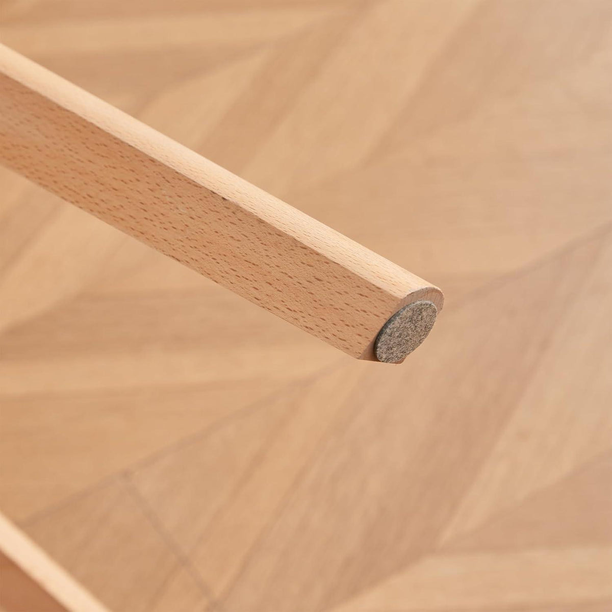 Moderner Esszimmerstuhl Set (2x) – Weiß, Buchenholz Beine