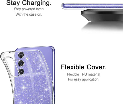 Hülle Samsung Galaxy A54 5G Glitzer Transparent Weiche TPU Silikon Case