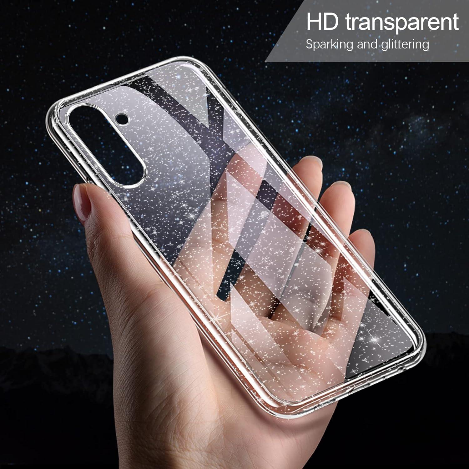 Hülle Samsung Galaxy A54 5G Glitzer Transparent Weiche TPU Silikon Case