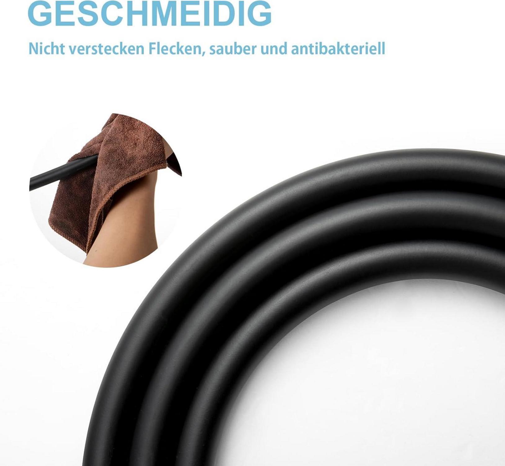 Duschschlauch Brauseschlauch 1,5m PVC Hochdruck mattschwarz Ersatz