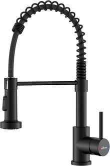 Schwarze Küchenarmatur mit Brause und 2 Strahlarten