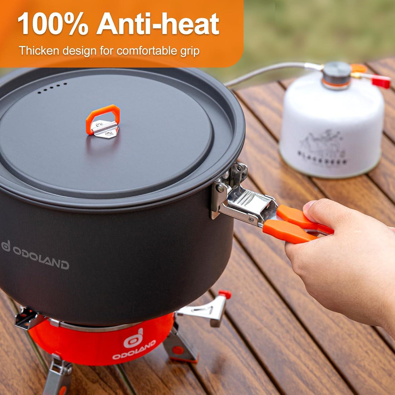 Camping Geschirr Set Outdoor Kochset mit Topf, Teekessel und