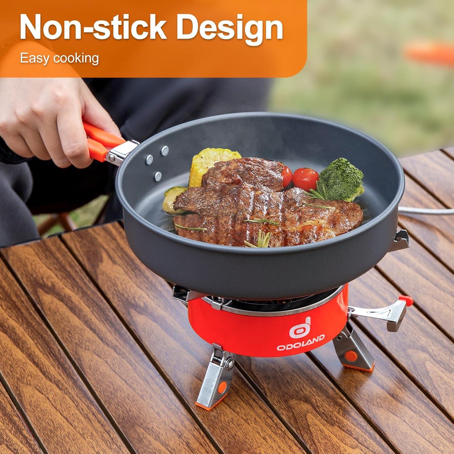 Camping Kochgeschirr Set Outdoor Camping Topf Bratpfanne Teekanne