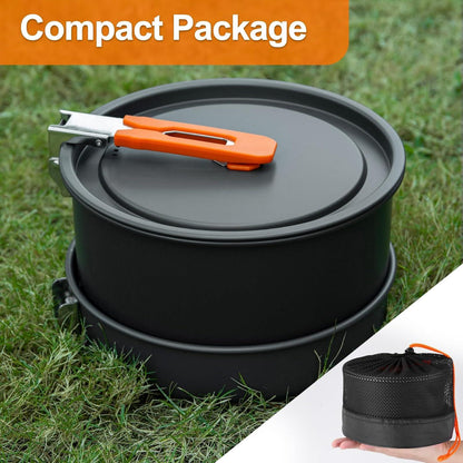 Camping Geschirr Set Topf Teekessel Bratpfanne Outdoor Kochgeschirr Odoland