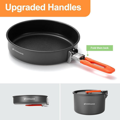 Odoland Camping Kochgeschirr Set für Outdoor Kochen