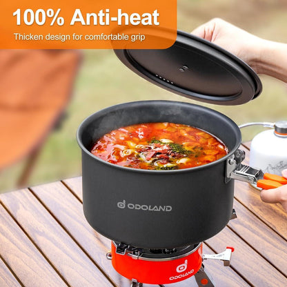 Odoland Camping Kochgeschirr Set für Outdoor Kochen