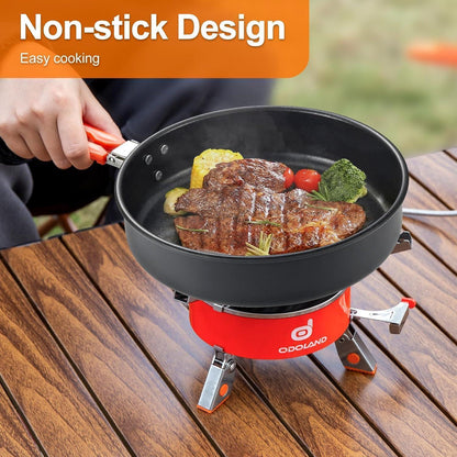 Odoland Camping Kochgeschirr Set für Outdoor Kochen
