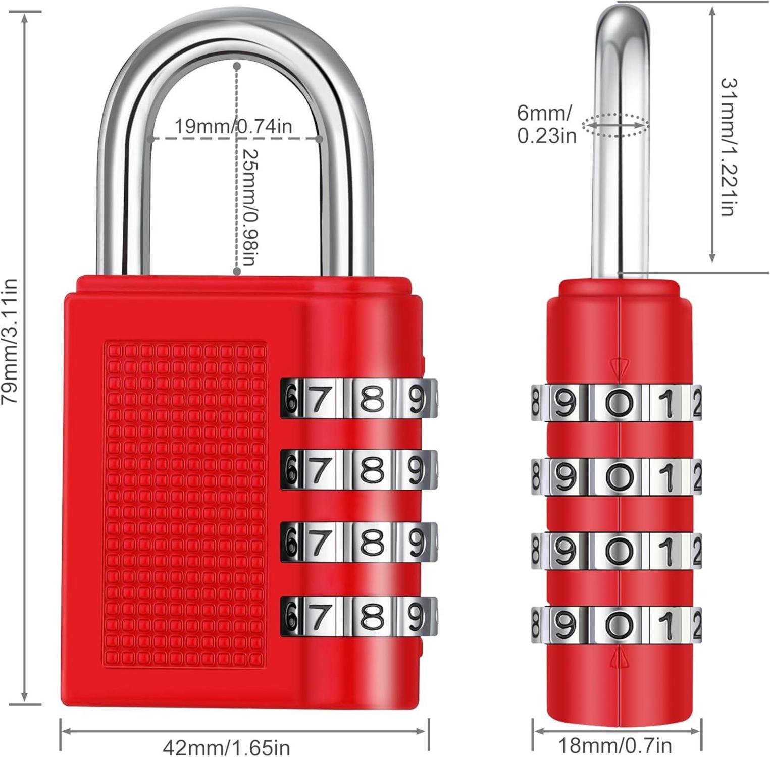 Zahlenschloss 4 stellig, Wetterfest, für Fitnessstudio, Keller, Gartentür