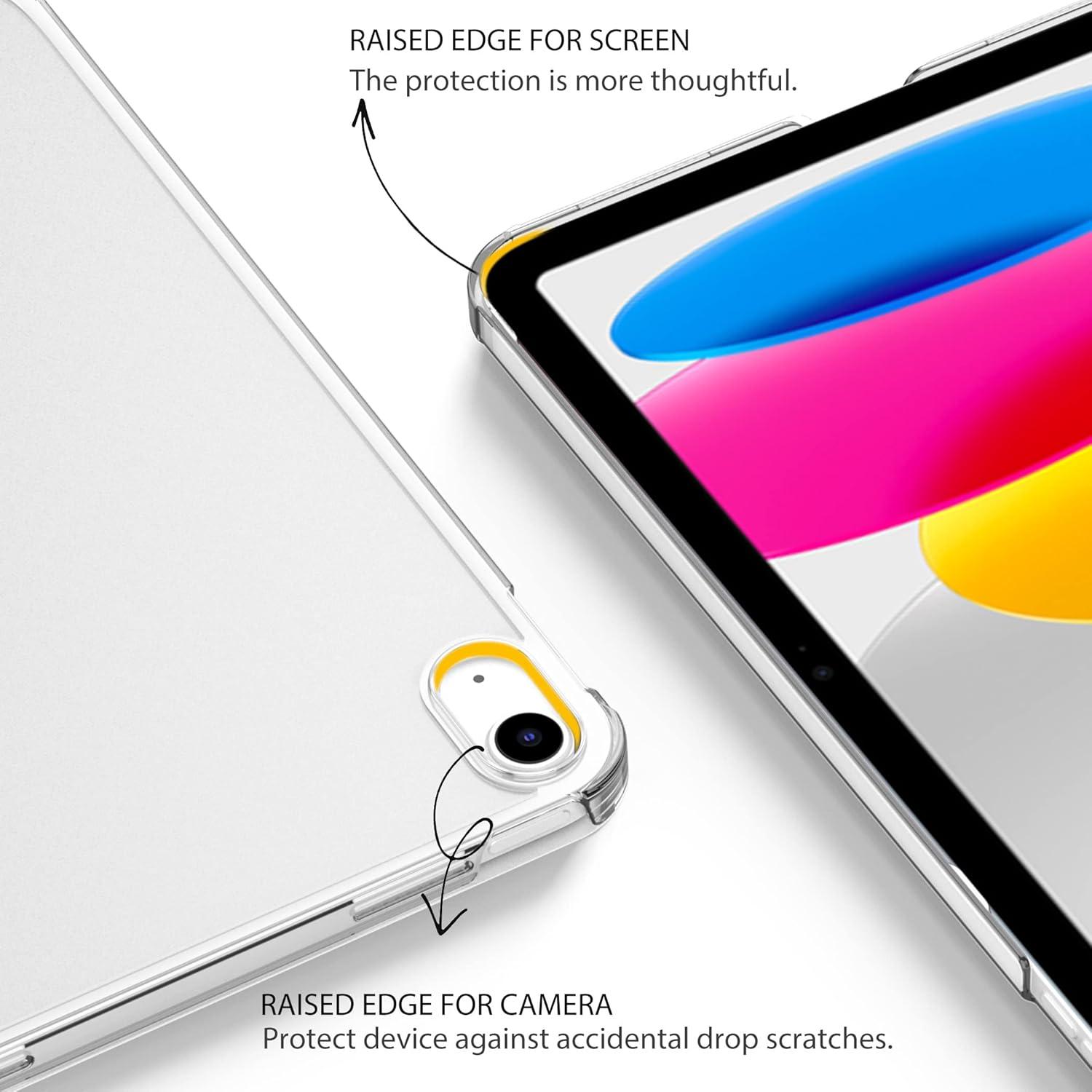 EasyAcc iPad 10 Generation 2022 10.9 Zoll Hülle Silber Transluzent Matt