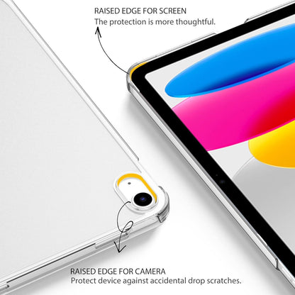 EasyAcc iPad 10 Generation 2022 10.9 Zoll Hülle Silber Transluzent Matt