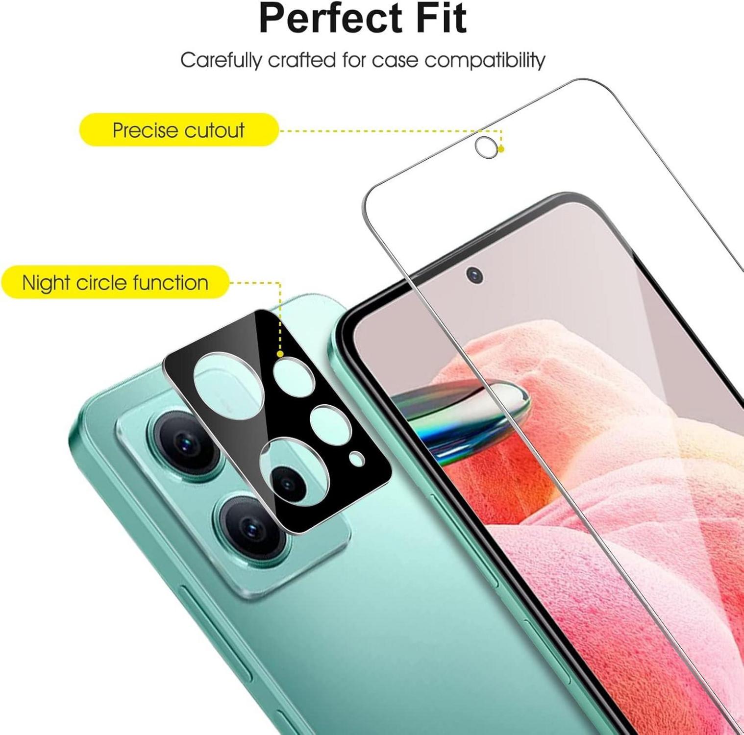 Panzer Schutz Glas für Redmi Note 12 - SPARIN - 2+2 Stück