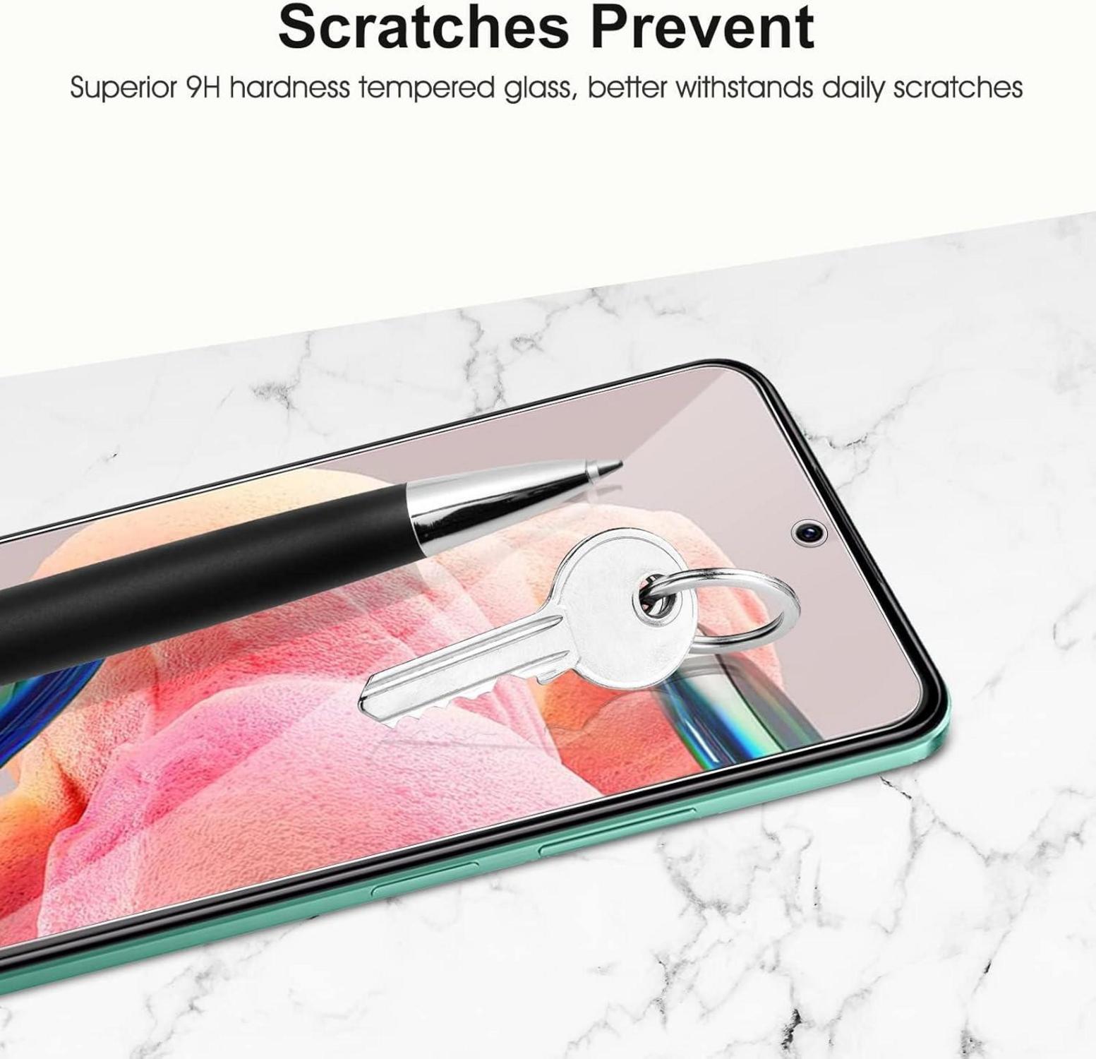 Panzer Glas für Redmi Note 12 4G, 2 Stk. Displayschutzfolie