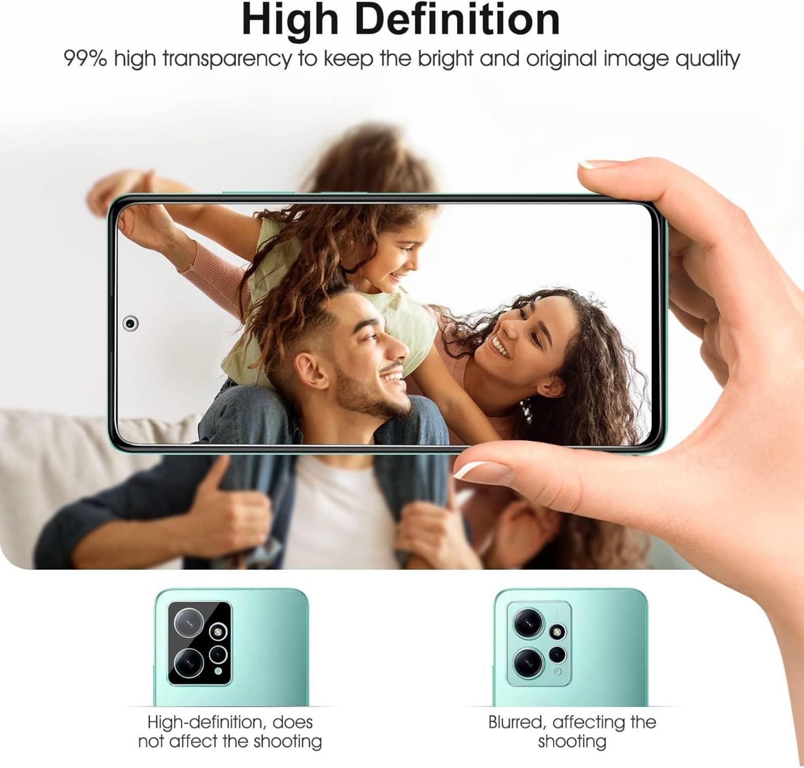2+2 Redmi Note 12 Panzer Schutzglas HD Displayschutzfolie