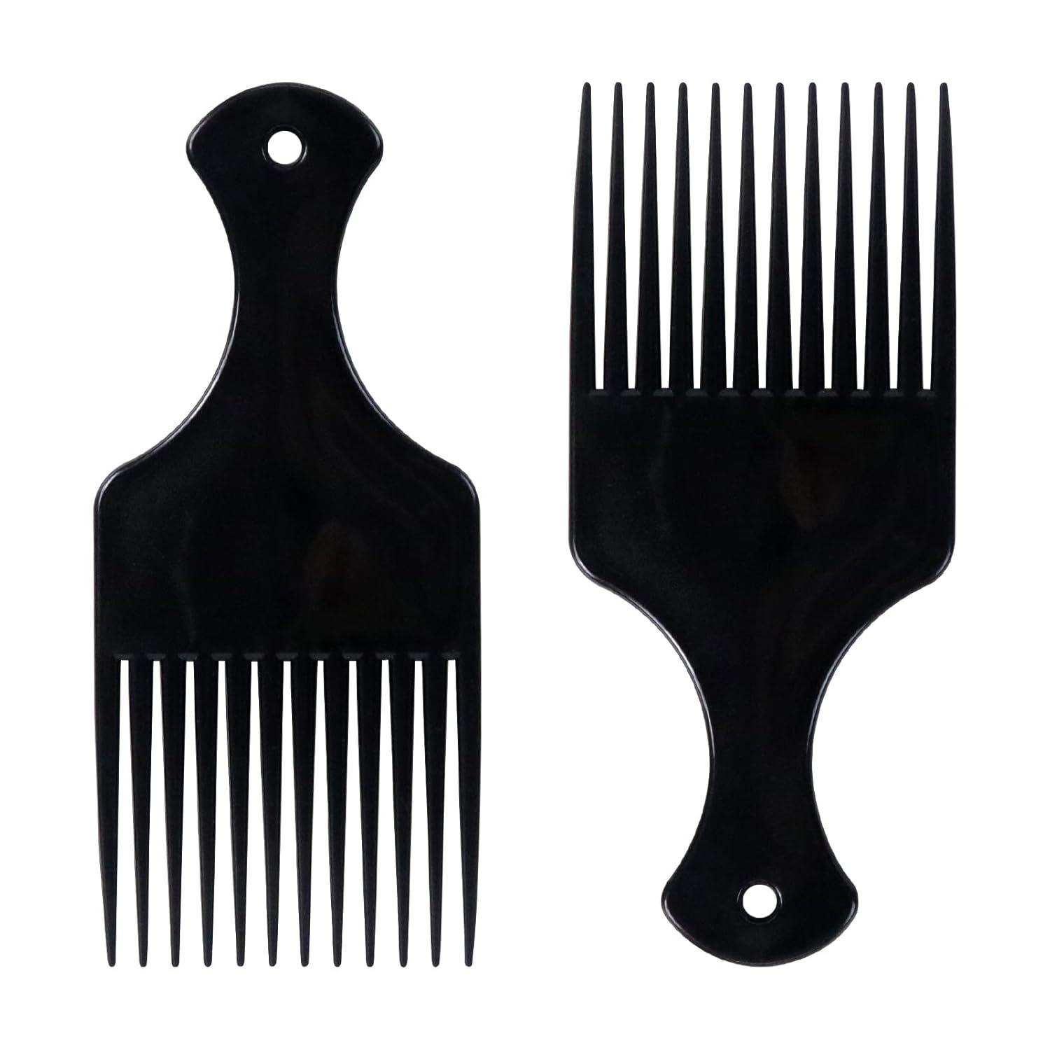 Lockenkamm Afro Kamm 2 Stück Schwarz Afro Haar Pick Haar Styling