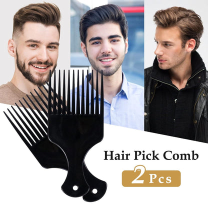 Lockenkamm Afro Kamm 2 Stück Schwarz Afro Haar Pick Haar Styling