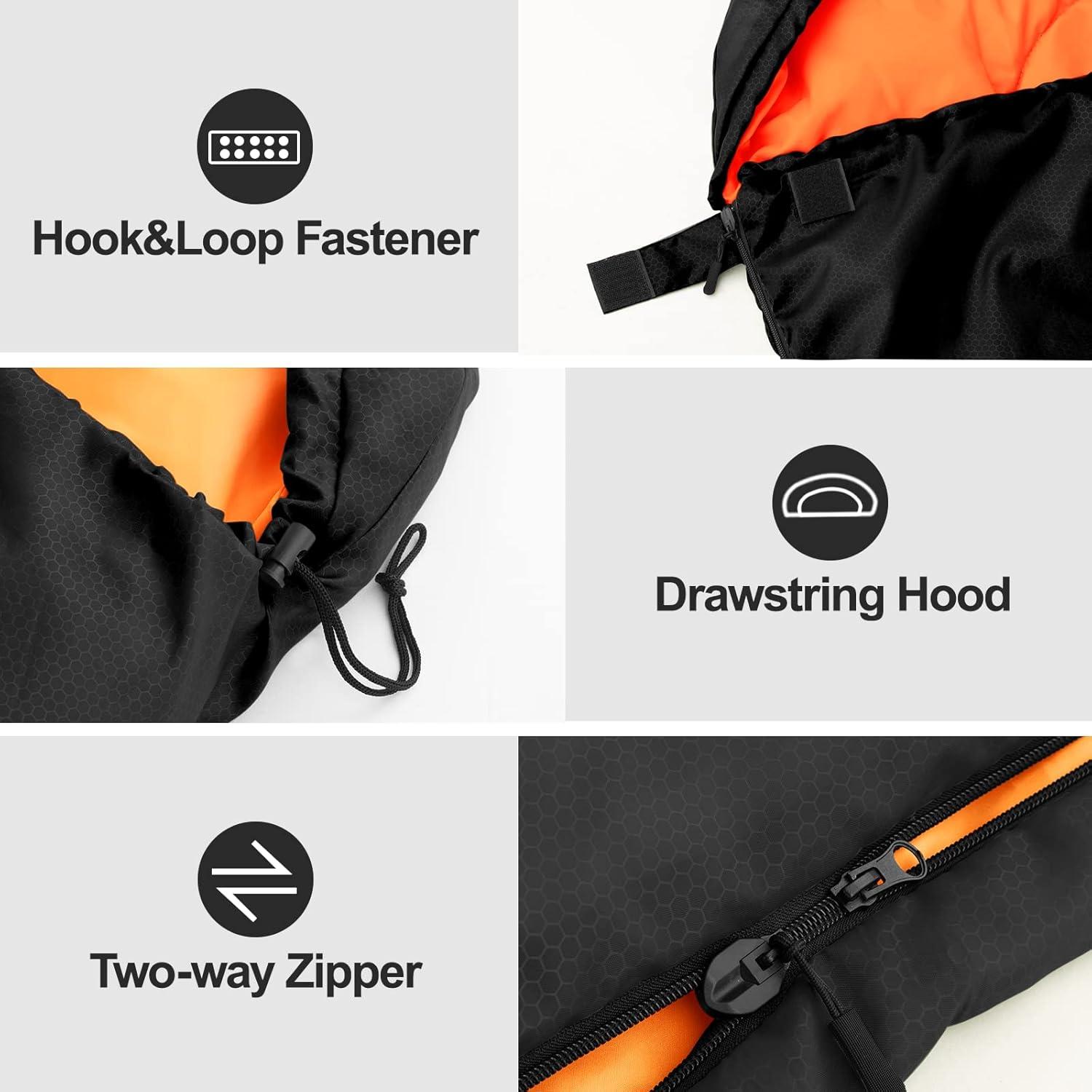 Forceatt Schlafsack 4 Jahreszeiten Camping und Wandern 1.6KG