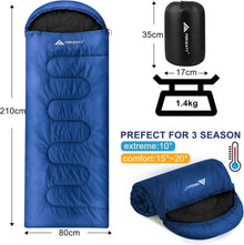 Forceatt Schlafsack 3/4 Jahreszeiten kleines Packmaß Camping