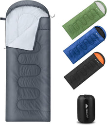 Forceatt Schlafsack 4 Jahreszeiten 1.6KG Grau 5°C