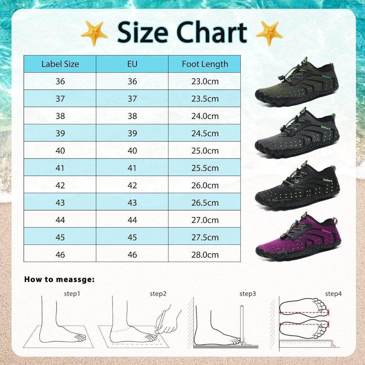 Aqua Schuhe Damen Herren Schnell Trocknend Grau 36-46