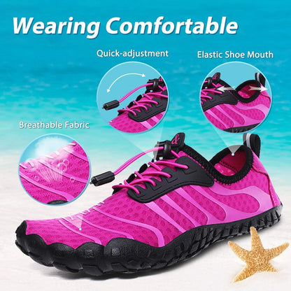 Wasserschuhe Damen Herren Lila Schnelltrocknend