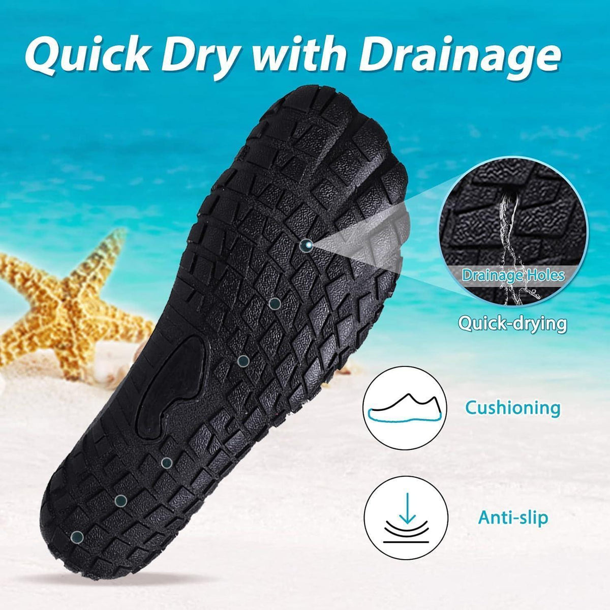 Wasserschuhe Damen Herren Lila Schnelltrocknend