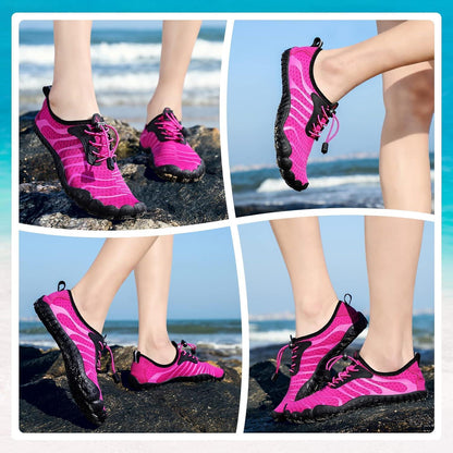 Wasserschuhe Damen Herren Lila Schnelltrocknend