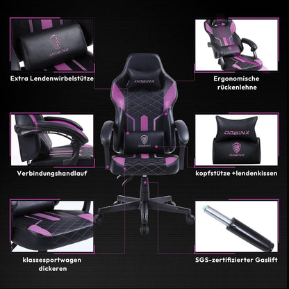 Gaming Stuhl Racing Gamer Stuhl mit Frühling Kissen und