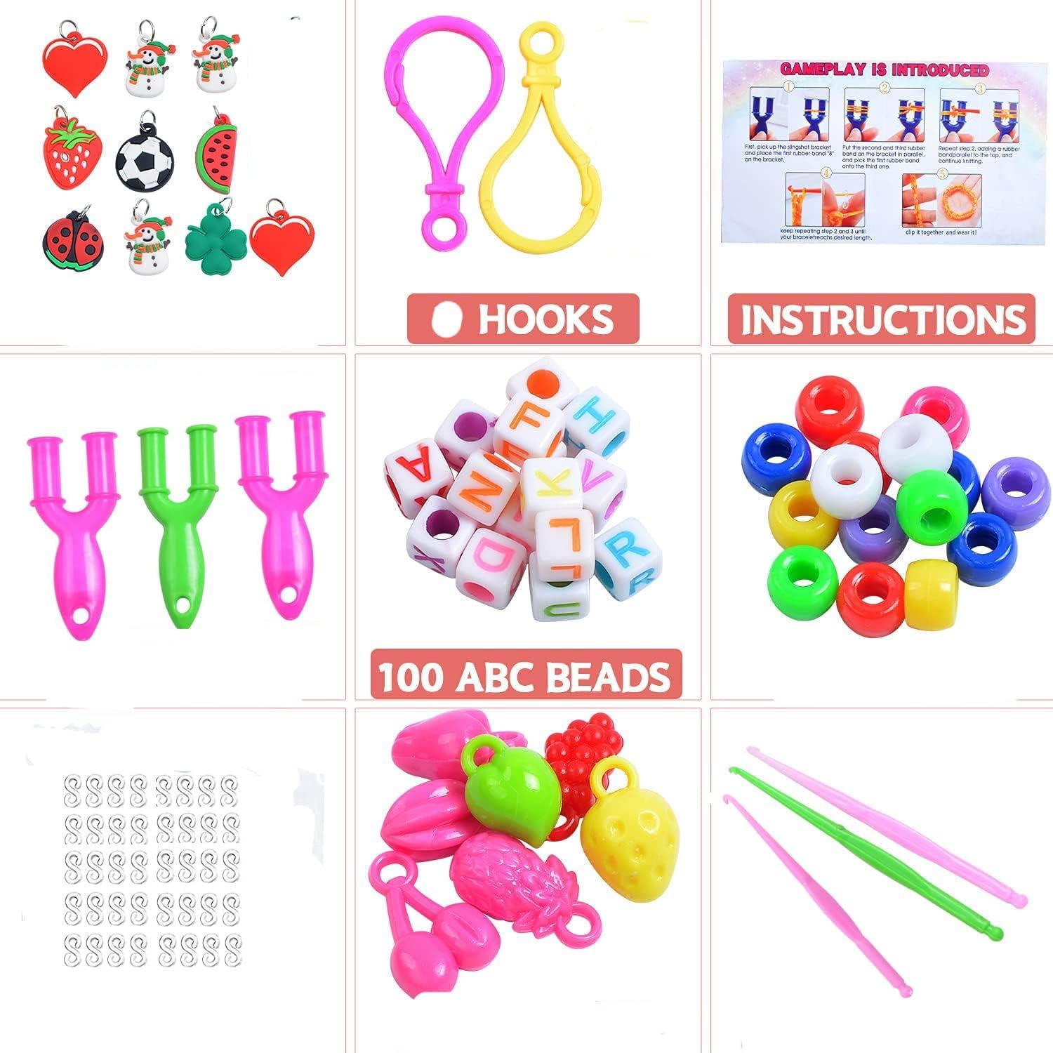 2500+ Loom Bänder Set für Kinder, Gummibänder Zubehör mit
