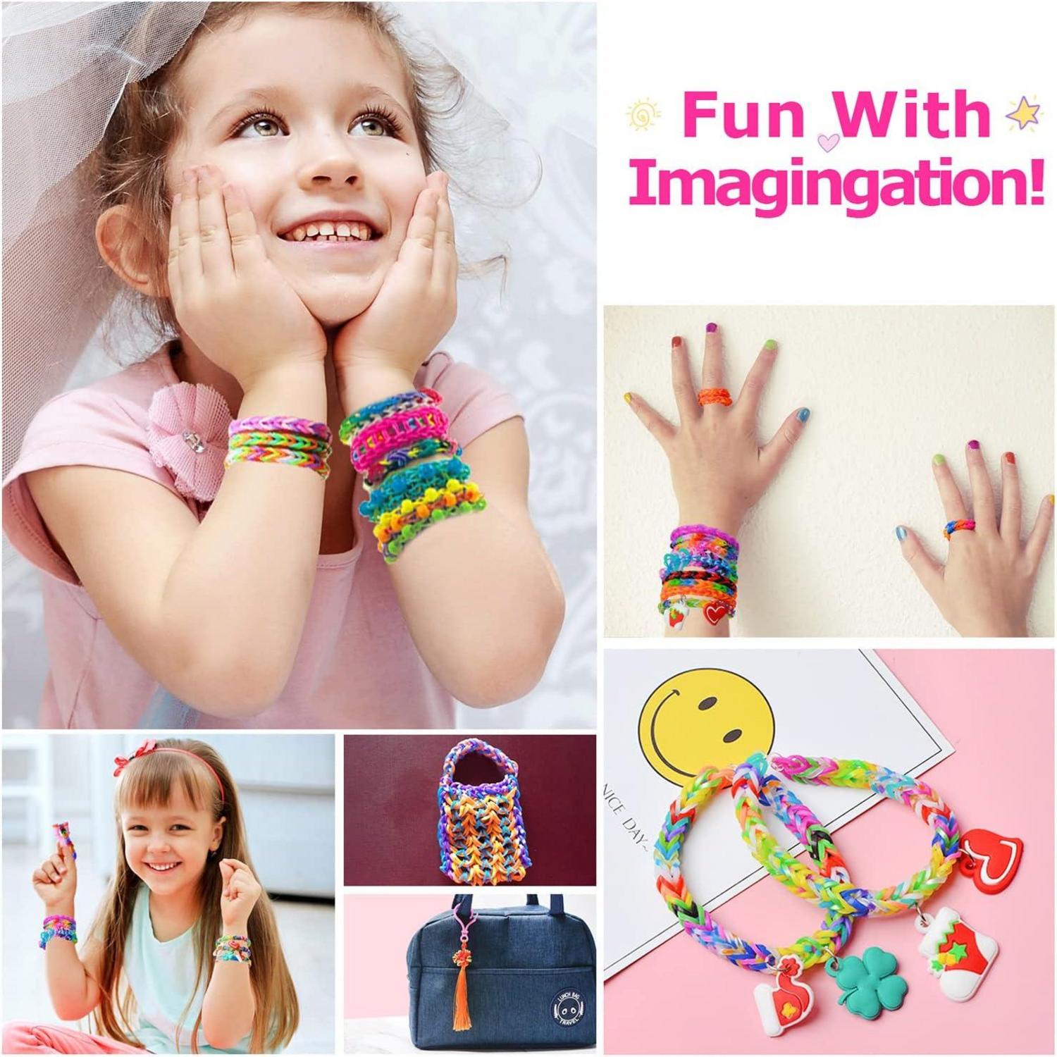 2500+ Loom Bänder Set, Gummibänder für Armbänder, Accessoires Kinder