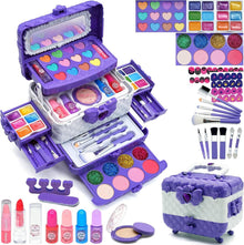 Kinderschminke Set Mädchen Make Up Schminkkoffer Spielzeug 4-12Jahre