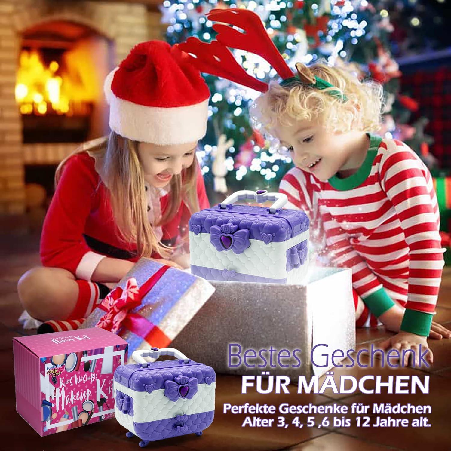 Kinderschminke Set Mädchen Make Up Schminkkoffer Spielzeug - Geschenk