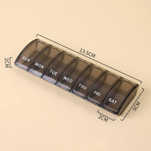 Tablettenbox Pillendose 7 Tage Medikamentenbox Schwarz