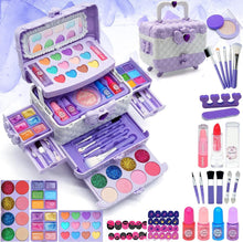 Kinder-Make-up-Set Mädchen Geschenkset Schminkset Spielzeug 4-12Jahre