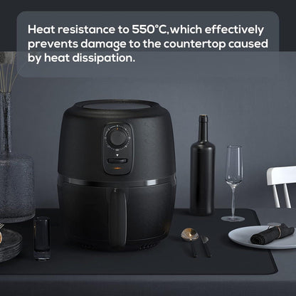 Hitzebeständige Silikonmatte Arbeitsplattenschutz rutschfest 30x45cm Schwarz