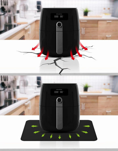 Hitzebeständige Silikonmatte für Arbeitsplatten in Schwarz 40x60 cm