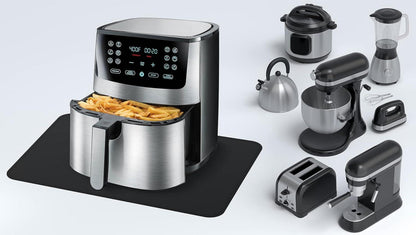 Hitzebeständige Silikonmatte für Luftfritteuse 40x60 cm Schwarz