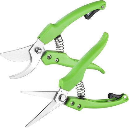 Gartenschere Set 2tlg. Bypass Astschere Ernteschere Gartenarbeit