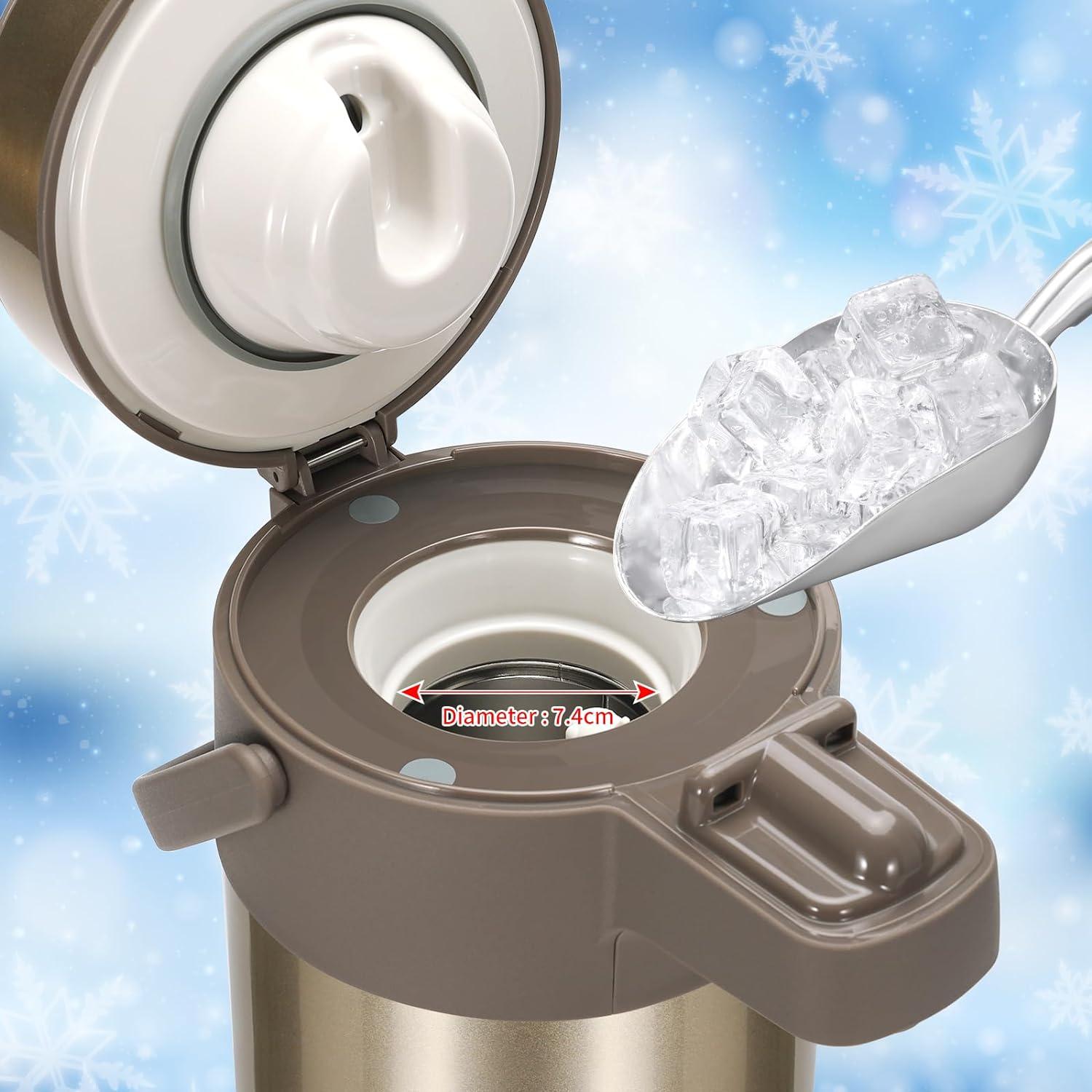 Thermoskanne 4,0 Liter Edelstahl Pump Vakuum Isolierkanne