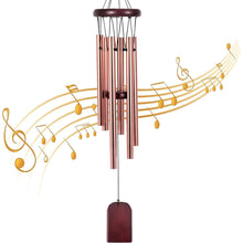 Roségold Garten Windspiele 6 Aluminium Röhren