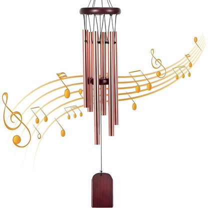 Roségold Garten Windspiele 6 Aluminium Röhren