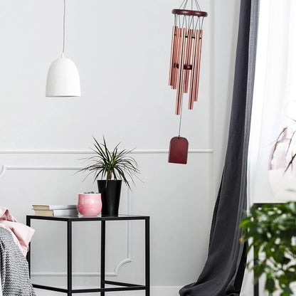 Roségold Garten Windspiele 6 Aluminium Röhren