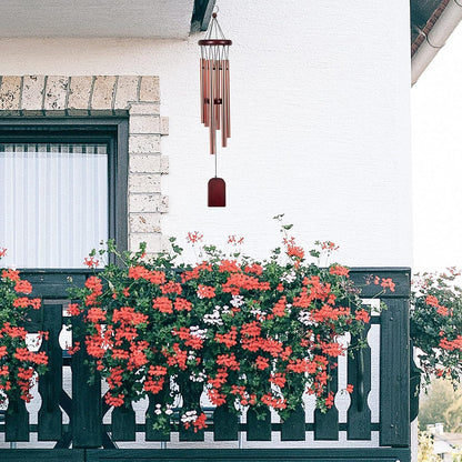 Roségold Garten Windspiele 6 Aluminium Röhren