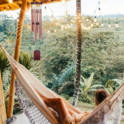 Roségold Garten Windspiele 6 Aluminium Röhren