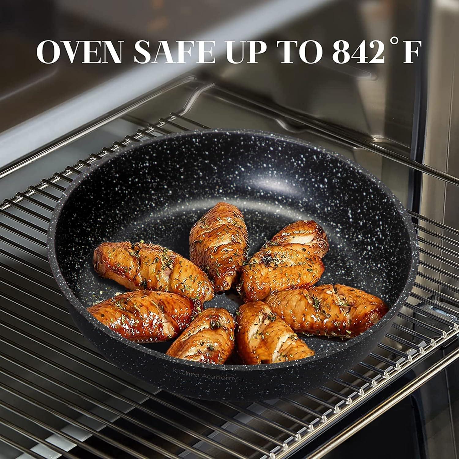 Kitchen Academy Topfset 10tlg. Abnehmbarer Griff Induktion Töpfe