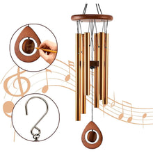 Goldenes Windspiel für Draußen 81cm Metall Tiefe Töne Dekor