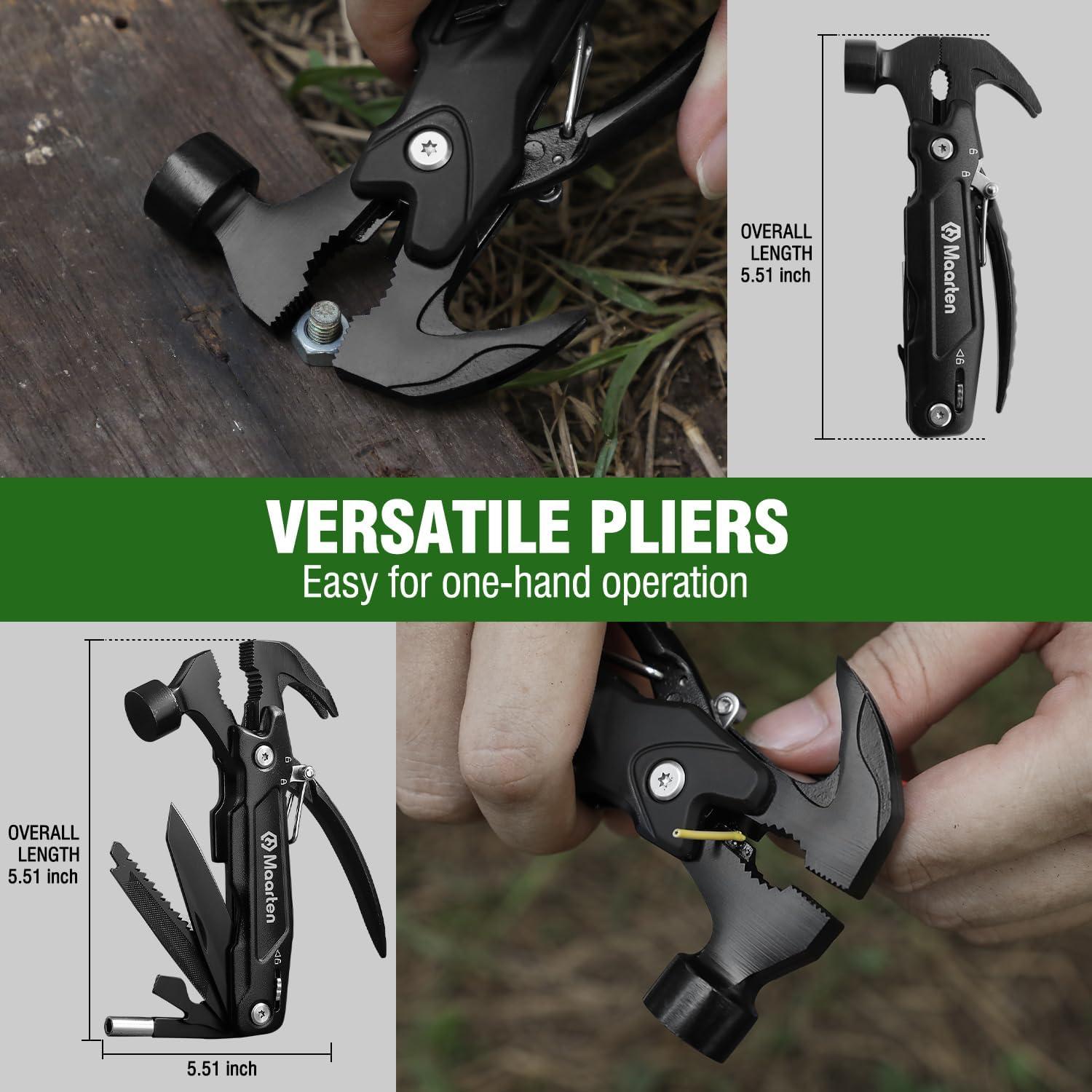 Multitool Camping Hammer Geschenke Männer Vatertag 14in1 Hämmer