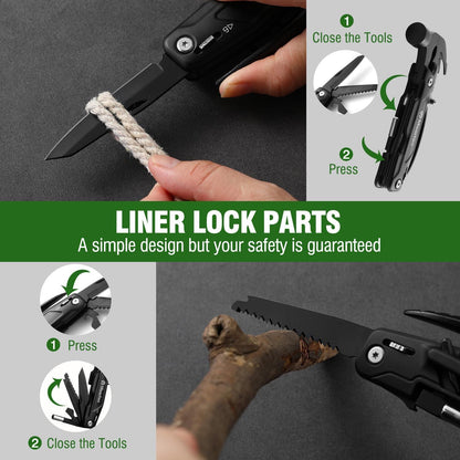 Multitool 14 in 1 Camping Zubehör Geschenke Männer Vatertag Gadgets