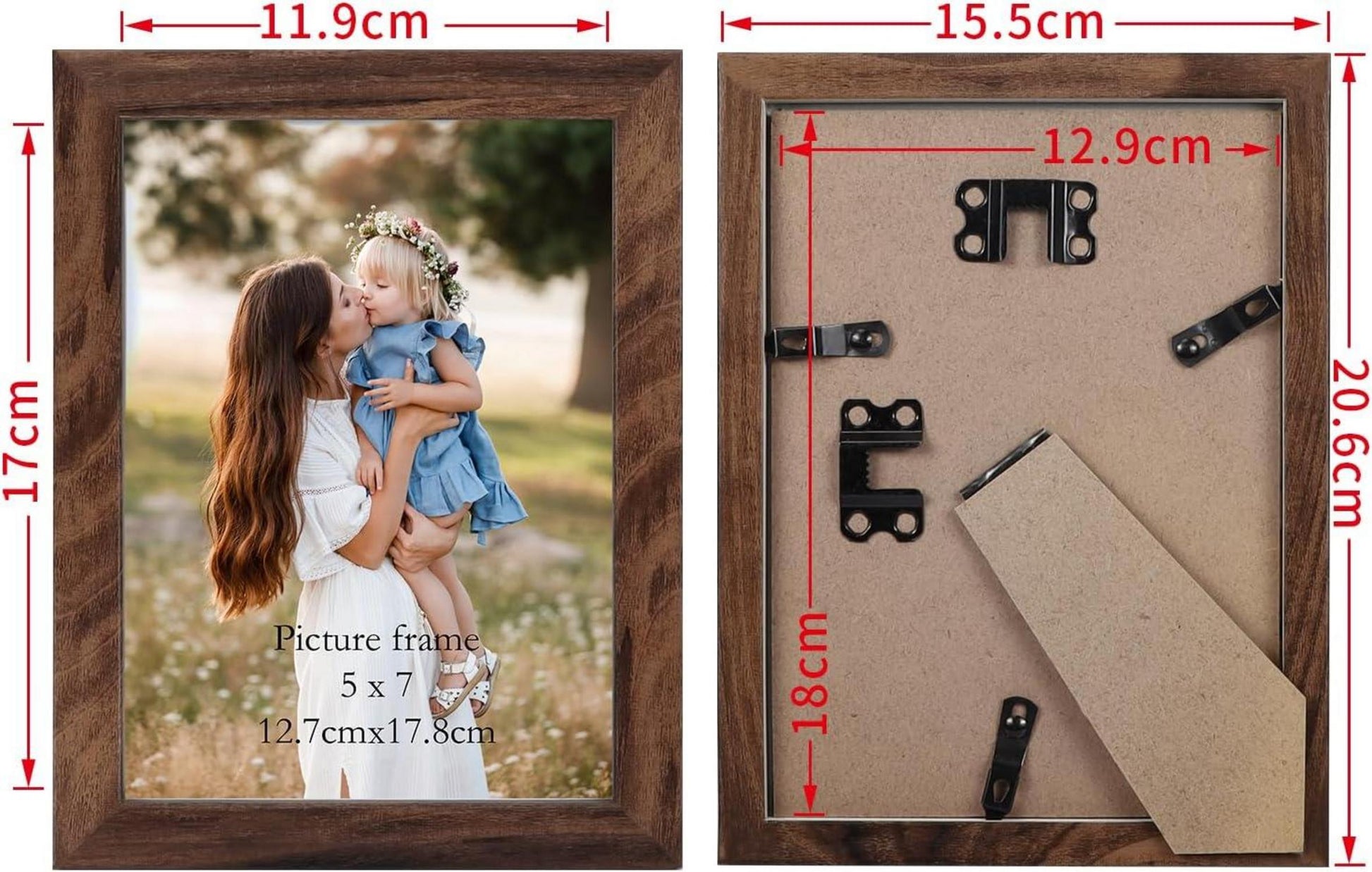Rahmen-Set 13x18cm Braun, 7er Fotorahmen